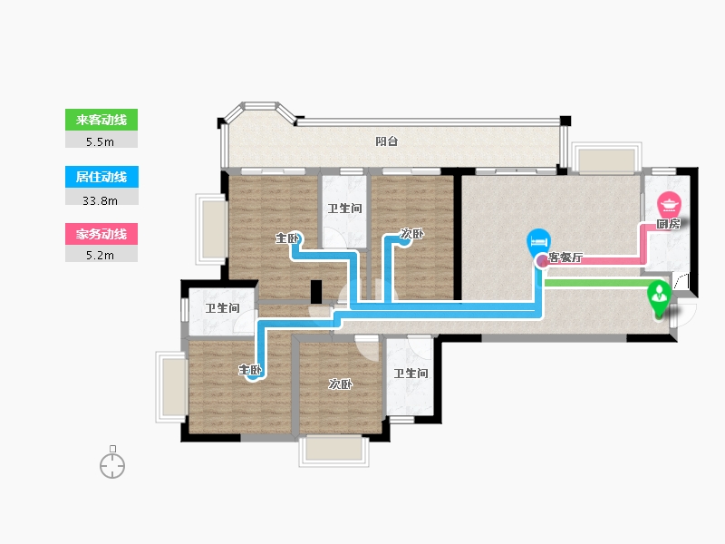 广西壮族自治区-南宁市-汉军冠江台-118.78-户型库-动静线