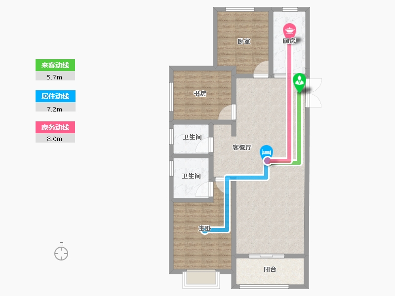 甘肃省-兰州市-兰石豪布斯卡-99.99-户型库-动静线