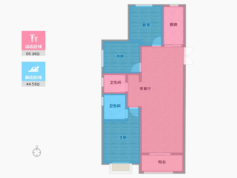 甘肃省-兰州市-兰石豪布斯卡-99.99-户型库-动静分区