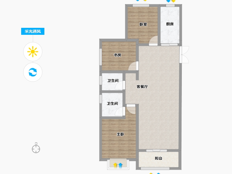 甘肃省-兰州市-兰石豪布斯卡-99.99-户型库-采光通风