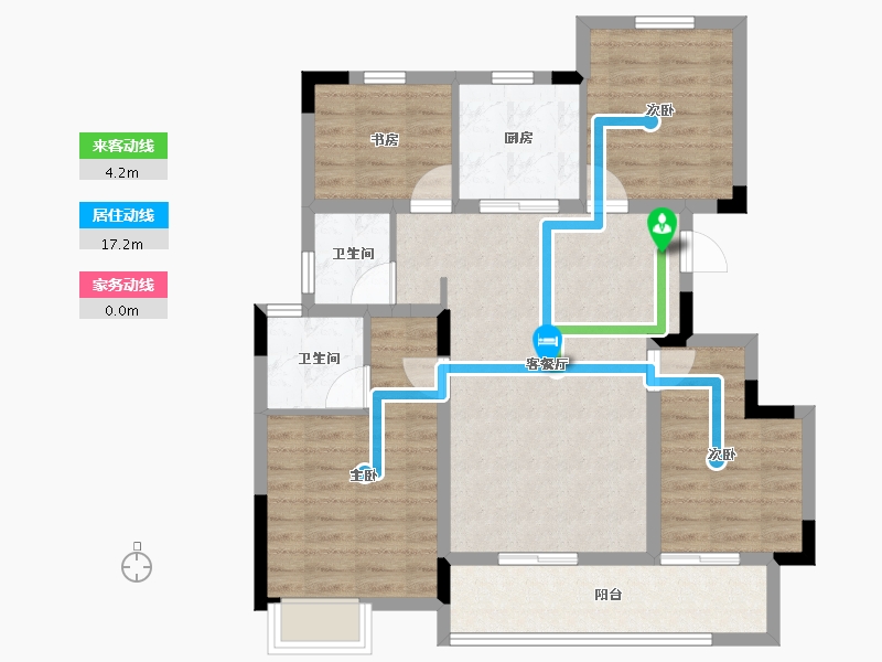 浙江省-杭州市-天樾四季-87.39-户型库-动静线