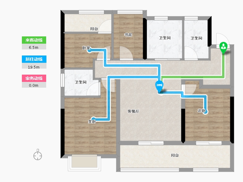 安徽省-六安市-绿地未来城-92.80-户型库-动静线