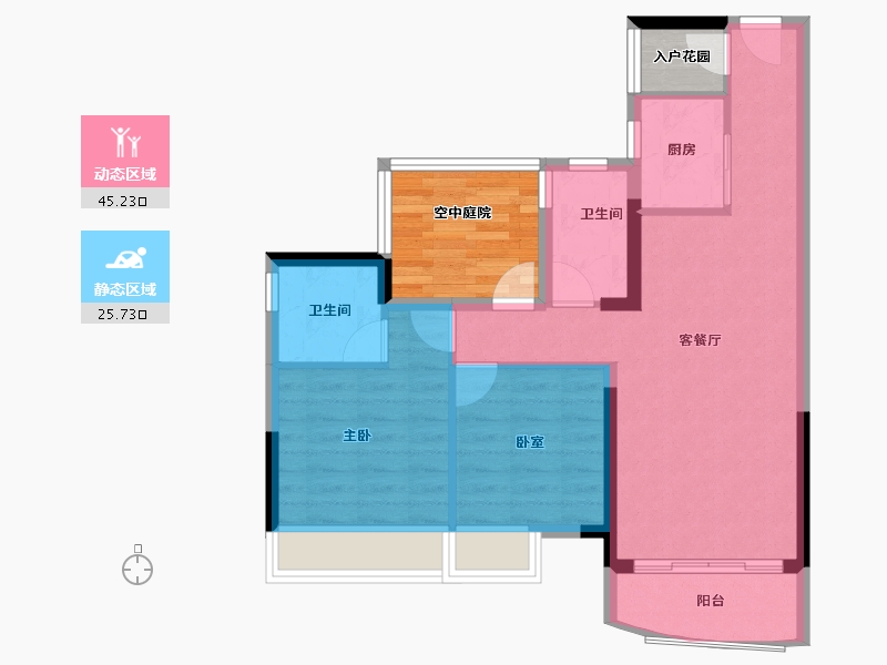 广东省-佛山市-三水冠军城-72.38-户型库-动静分区