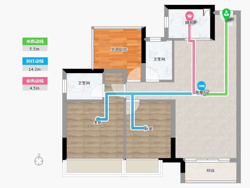 广东省-佛山市-三水冠军城-72.71-户型库-动静线