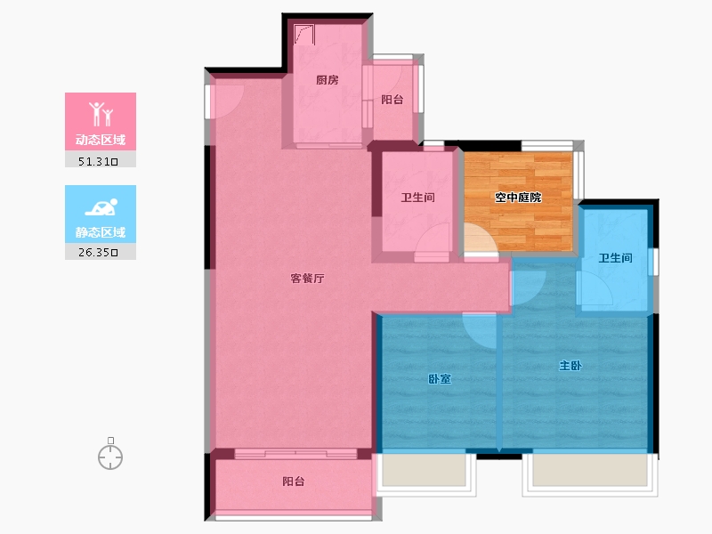 广东省-佛山市-三水冠军城-74.63-户型库-动静分区