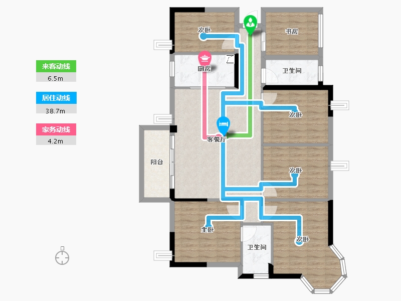 广西壮族自治区-南宁市-汉军冠江台-107.47-户型库-动静线