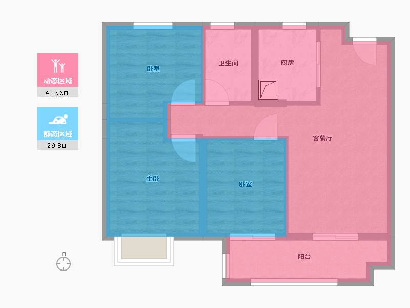 江苏省-南京市-华侨城2-79.00-户型库-动静分区