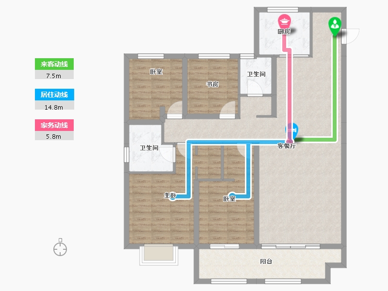 山西省-太原市-太原绿地新里城-120.07-户型库-动静线