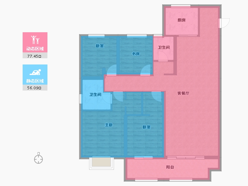 山西省-太原市-太原绿地新里城-120.07-户型库-动静分区