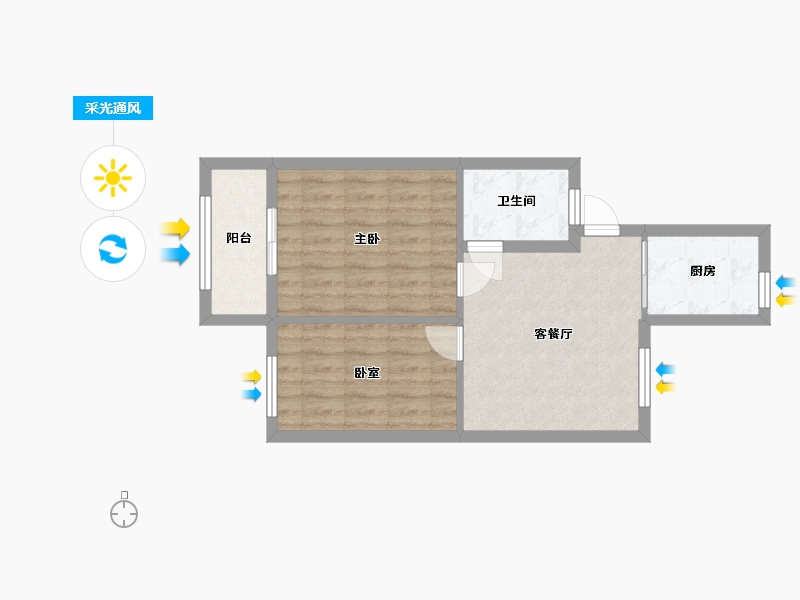 福建省-厦门市-文兴东一里-61.00-户型库-采光通风