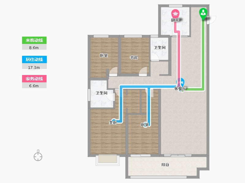 山西省-太原市-太原绿地新里城-144.90-户型库-动静线