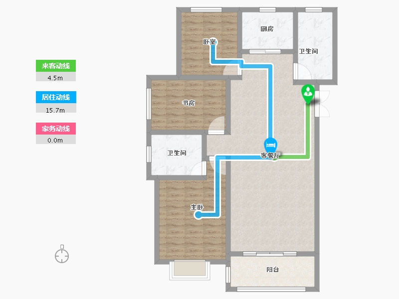 甘肃省-兰州市-兰石豪布斯卡-106.00-户型库-动静线