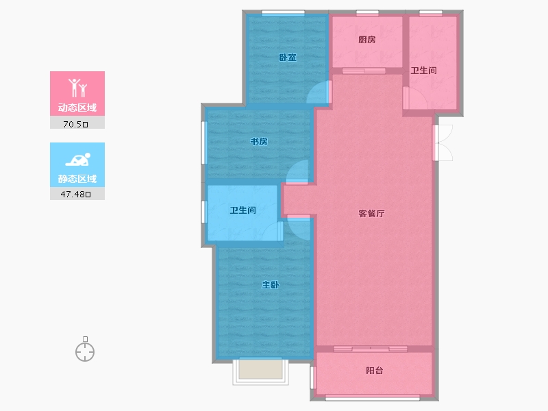 甘肃省-兰州市-兰石豪布斯卡-106.00-户型库-动静分区