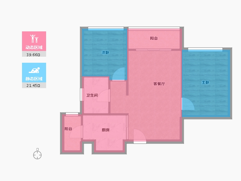 海南省-海口市-潜龙曼海宁花园-南区-50.99-户型库-动静分区