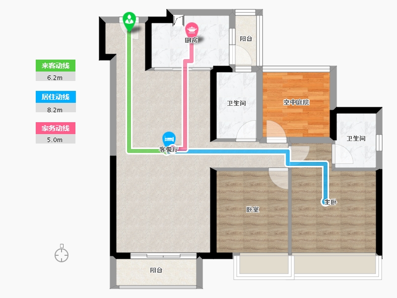 广东省-佛山市-三水冠军城-83.00-户型库-动静线