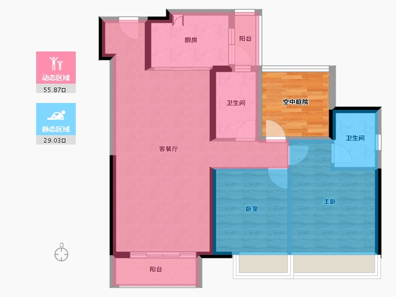 广东省-佛山市-三水冠军城-83.00-户型库-动静分区