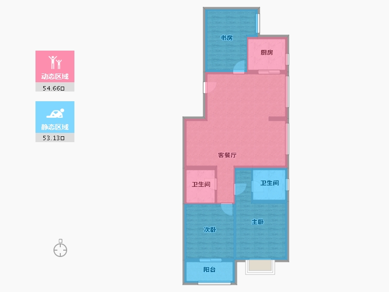 山西省-太原市-万科翡翠东第-97.09-户型库-动静分区