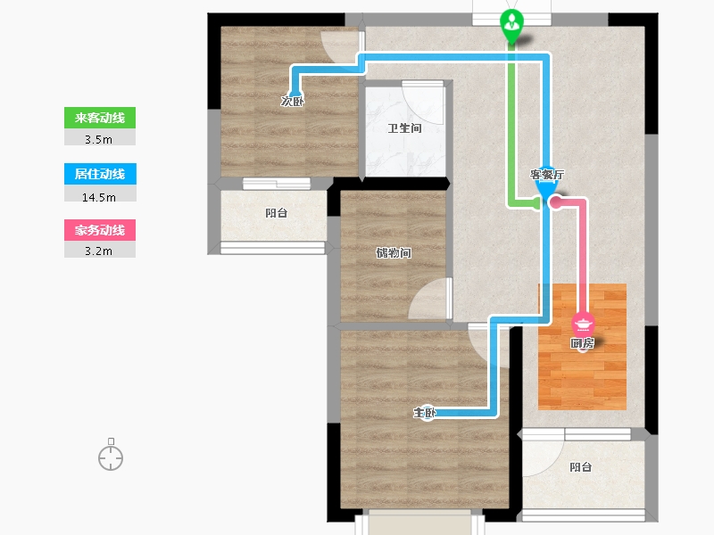 广西壮族自治区-南宁市-振宁星光广场-59.46-户型库-动静线