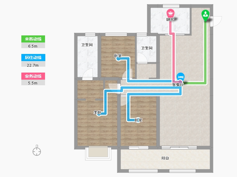 山西省-太原市-太原绿地新里城-102.09-户型库-动静线