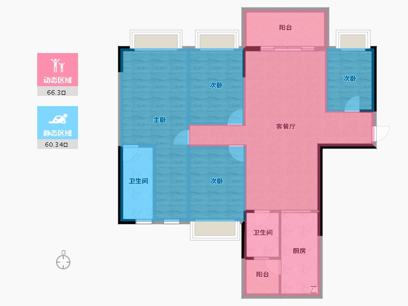 广西壮族自治区-南宁市-振宁星光广场-115.69-户型库-动静分区