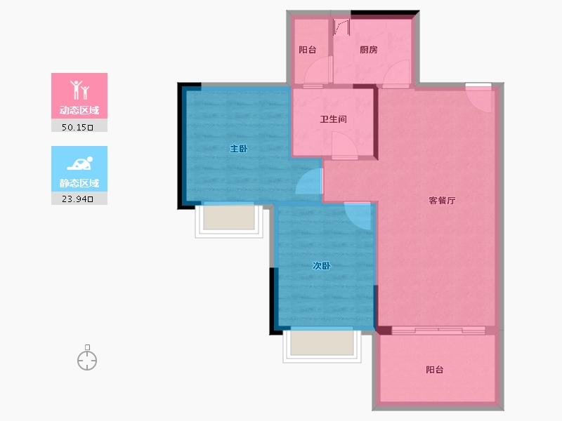 广西壮族自治区-南宁市-振宁星光广场-67.06-户型库-动静分区