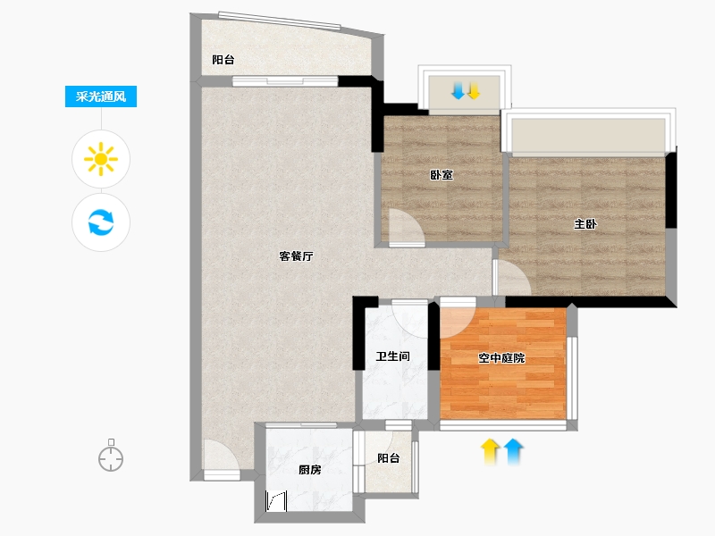 广东省-佛山市-三水冠军城-68.89-户型库-采光通风