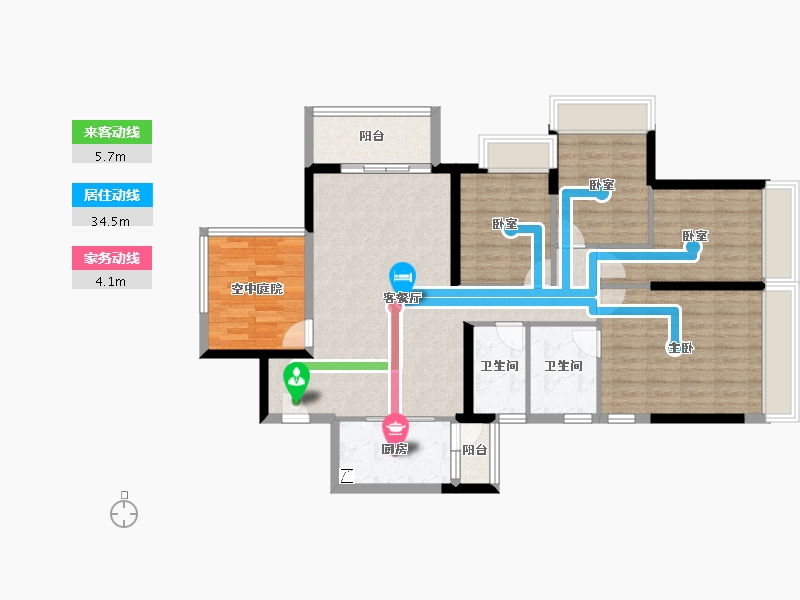 广东省-佛山市-三水冠军城-110.42-户型库-动静线