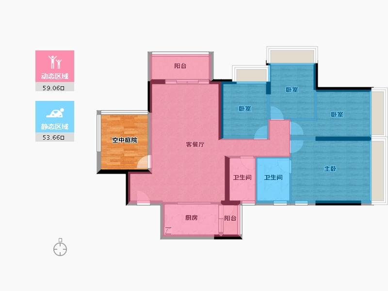 广东省-佛山市-三水冠军城-110.42-户型库-动静分区