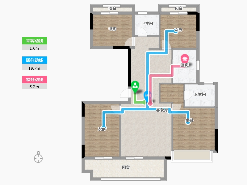 浙江省-杭州市-东亚溪雅香舍-115.20-户型库-动静线