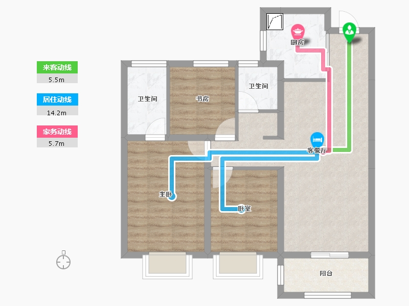 山西省-太原市-融信·时光之城-77.72-户型库-动静线