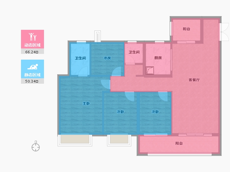 湖南省-长沙市-金地兰亭樾-108.00-户型库-动静分区