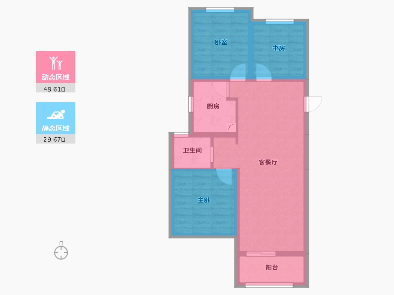 山西省-太原市-融信·时光之城-69.35-户型库-动静分区