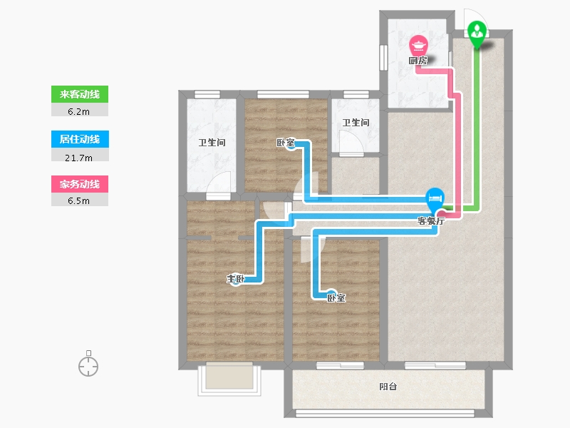 山西省-太原市-太原绿地新里城-93.48-户型库-动静线