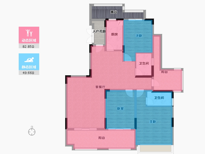 广东省-佛山市-恒大郦湖城-127.88-户型库-动静分区