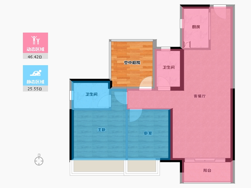 广东省-佛山市-三水冠军城-71.85-户型库-动静分区