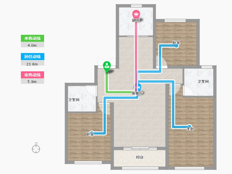 甘肃省-兰州市-兰石豪布斯卡-118.00-户型库-动静线