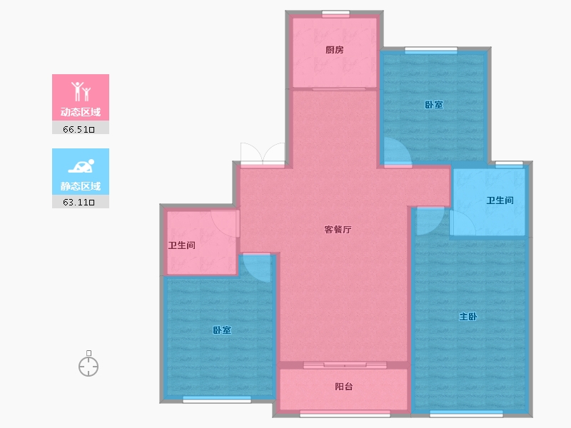 甘肃省-兰州市-兰石豪布斯卡-118.00-户型库-动静分区