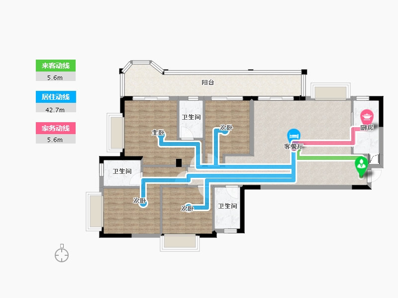 广西壮族自治区-南宁市-汉军冠江台-121.10-户型库-动静线