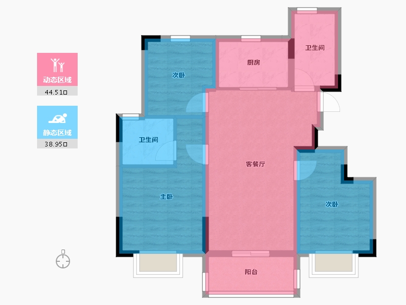 浙江省-杭州市-天樾四季-73.90-户型库-动静分区