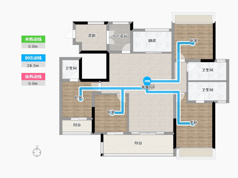 广东省-佛山市-万科天空之城-137.45-户型库-动静线