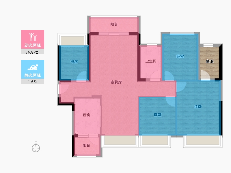 广东省-佛山市-华侨城云邸星悦-92.01-户型库-动静分区