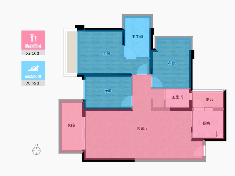 广西壮族自治区-南宁市-天健天境-81.07-户型库-动静分区