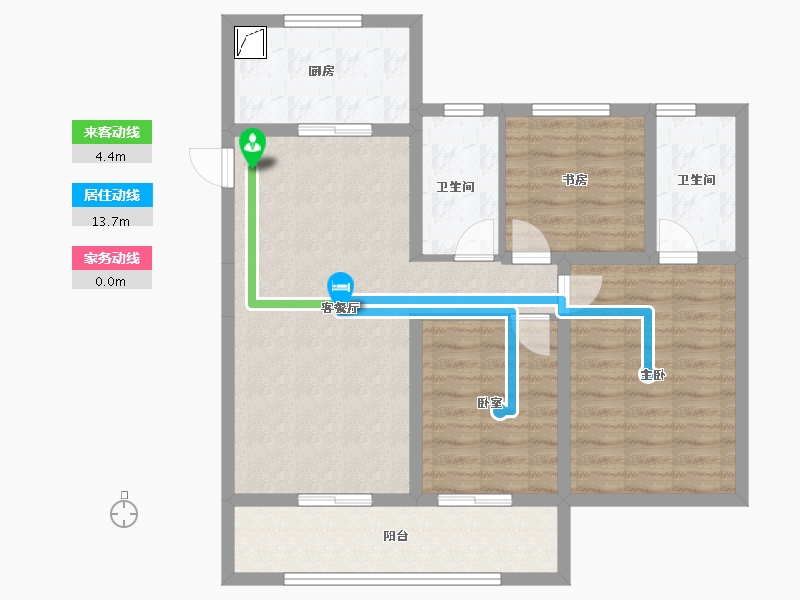 山西省-太原市-融信·时光之城-88.56-户型库-动静线