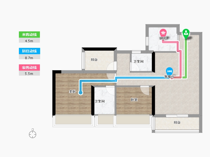 广东省-广州市-保利湾上-68.80-户型库-动静线