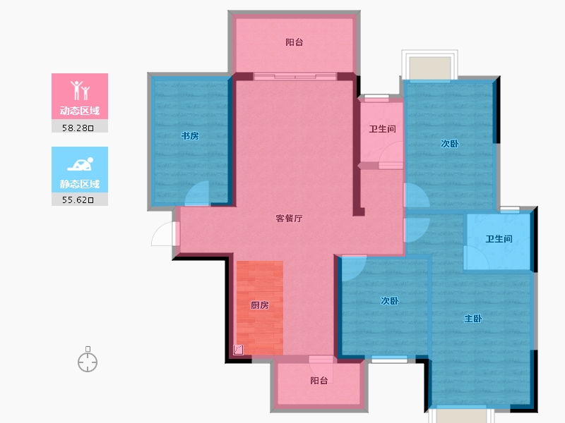 广西壮族自治区-南宁市-阿尔卑斯-102.24-户型库-动静分区