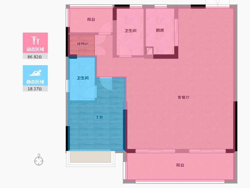 安徽省-合肥市-知庐-96.00-户型库-动静分区