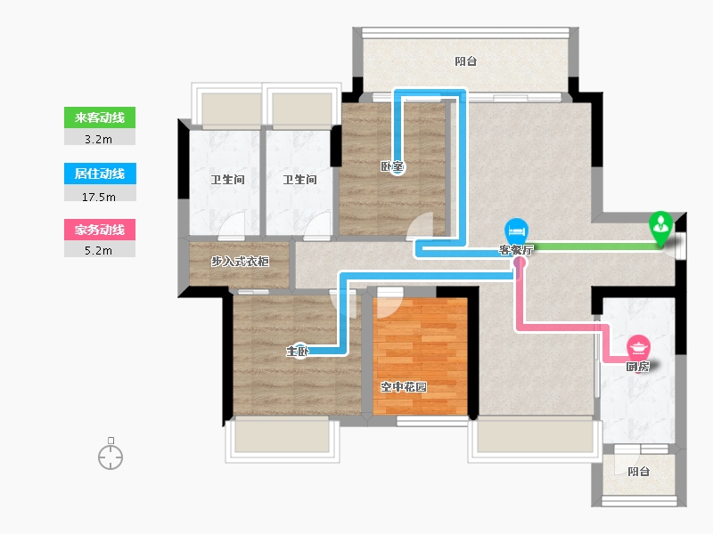 广东省-佛山市-中交白兰春晓-76.99-户型库-动静线