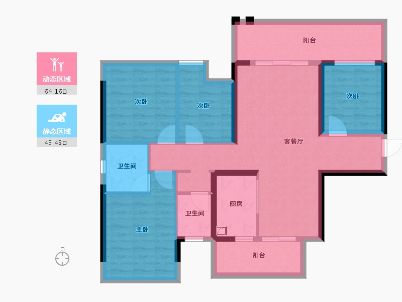 广西壮族自治区-南宁市-天健和府-97.12-户型库-动静分区