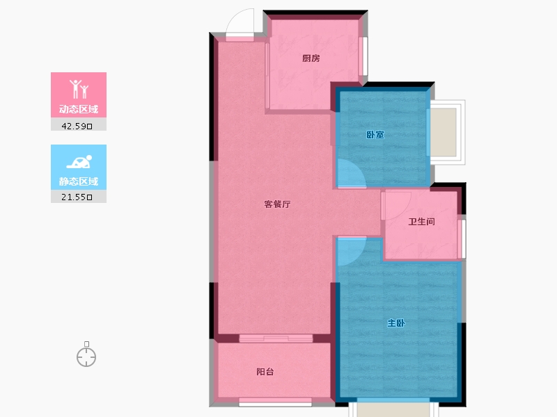 广东省-广州市-广州恒大阳光半岛-57.49-户型库-动静分区