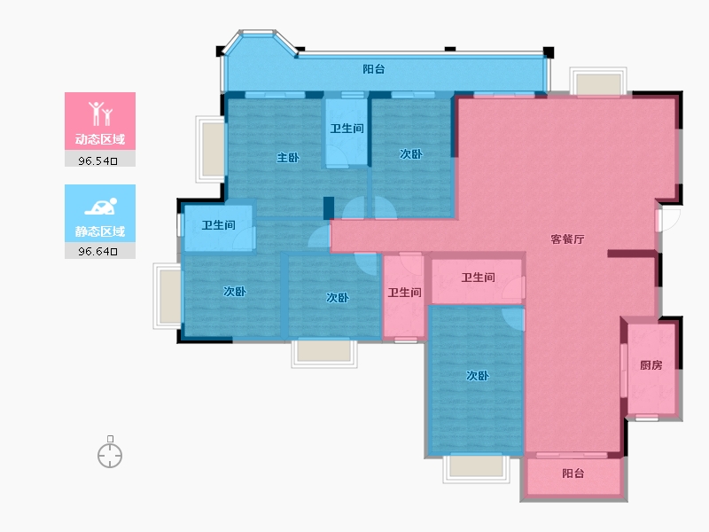 广西壮族自治区-南宁市-汉军冠江台-175.12-户型库-动静分区